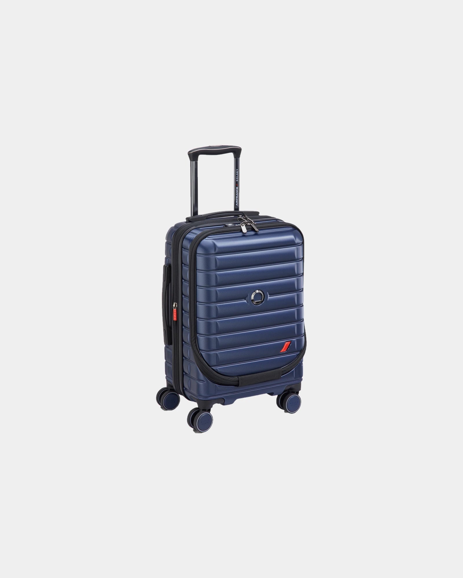 Koffer polycarbonaat 55 cm Shadow Af om te personaliseren - Diepmarineblauw